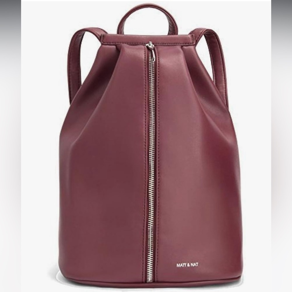 MATT & NAT - Leather Backpack - Burgundy